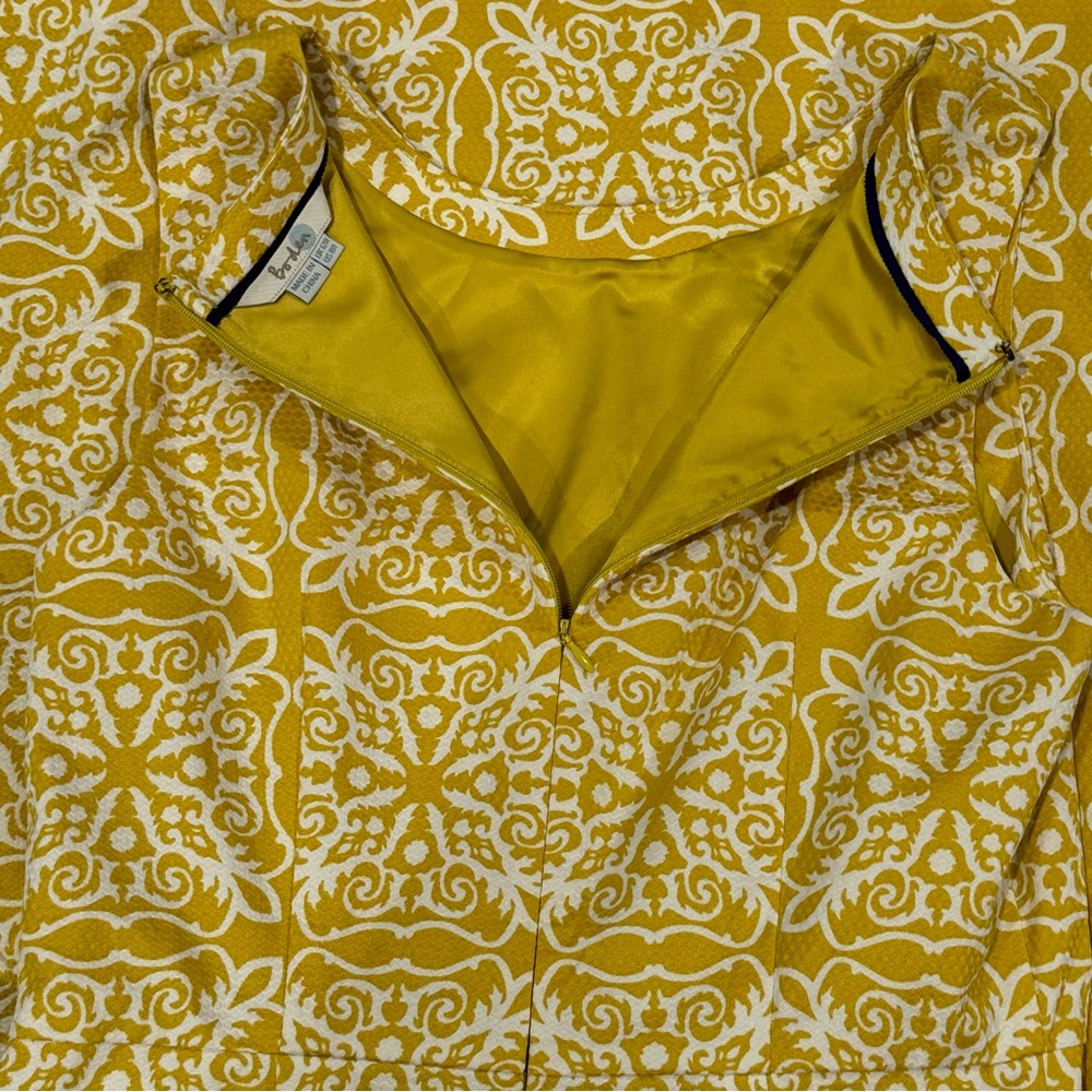 Women’s Boden Talia Mimosa Woodblock Print
Sleeveless Dress Size 8 - Picture 10 of 12